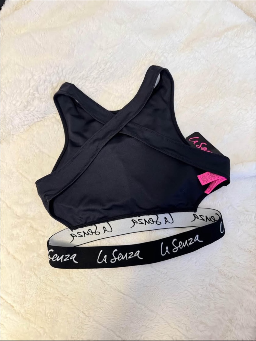 La Senza Black Cross-Back Sports Bralette